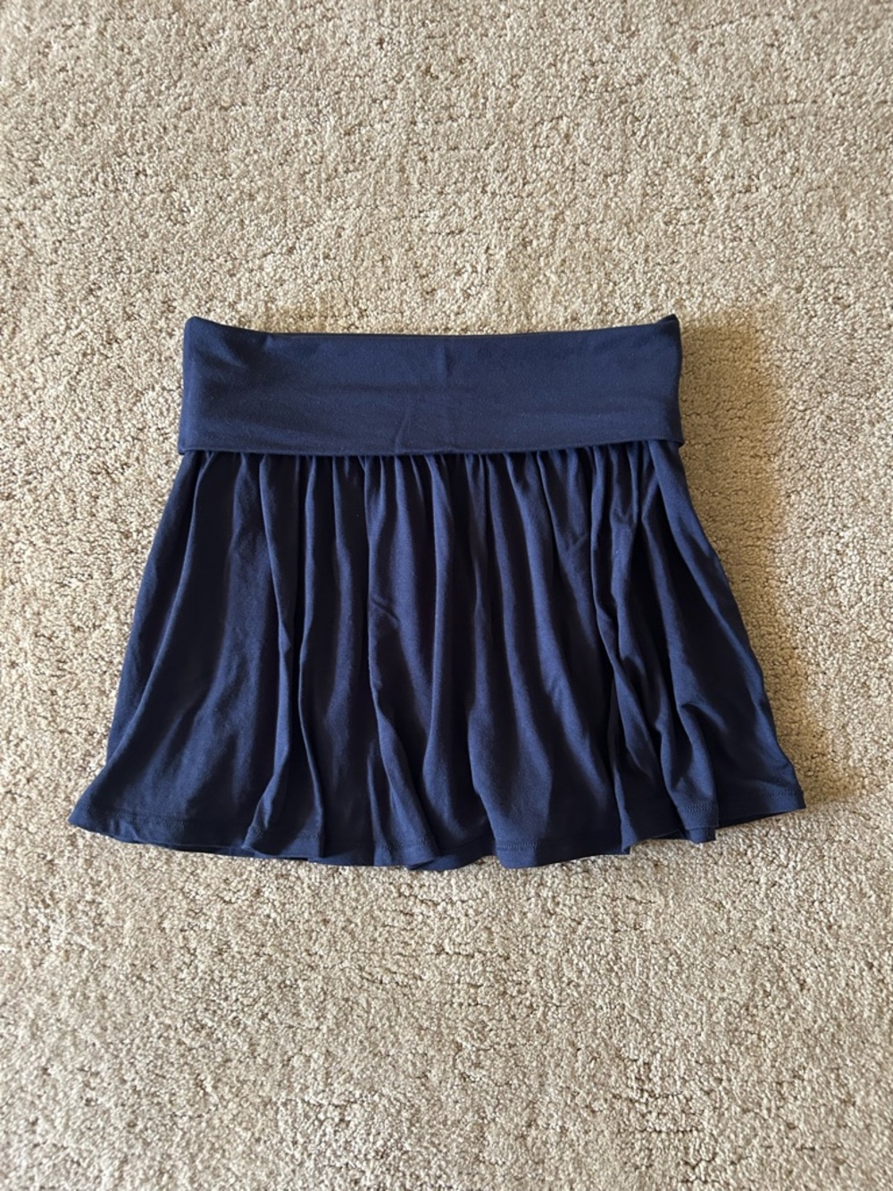 Brandy Melville Navy Blue Fold Over Skirt